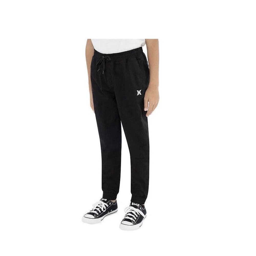 Hurley Boy’s Jogger Elastic Cuff Stretch Taped Fit From Hip to Ankle 7/8 Black